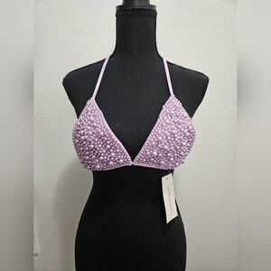 HOT & DELICIOUS Beaded Halter Neck Bra